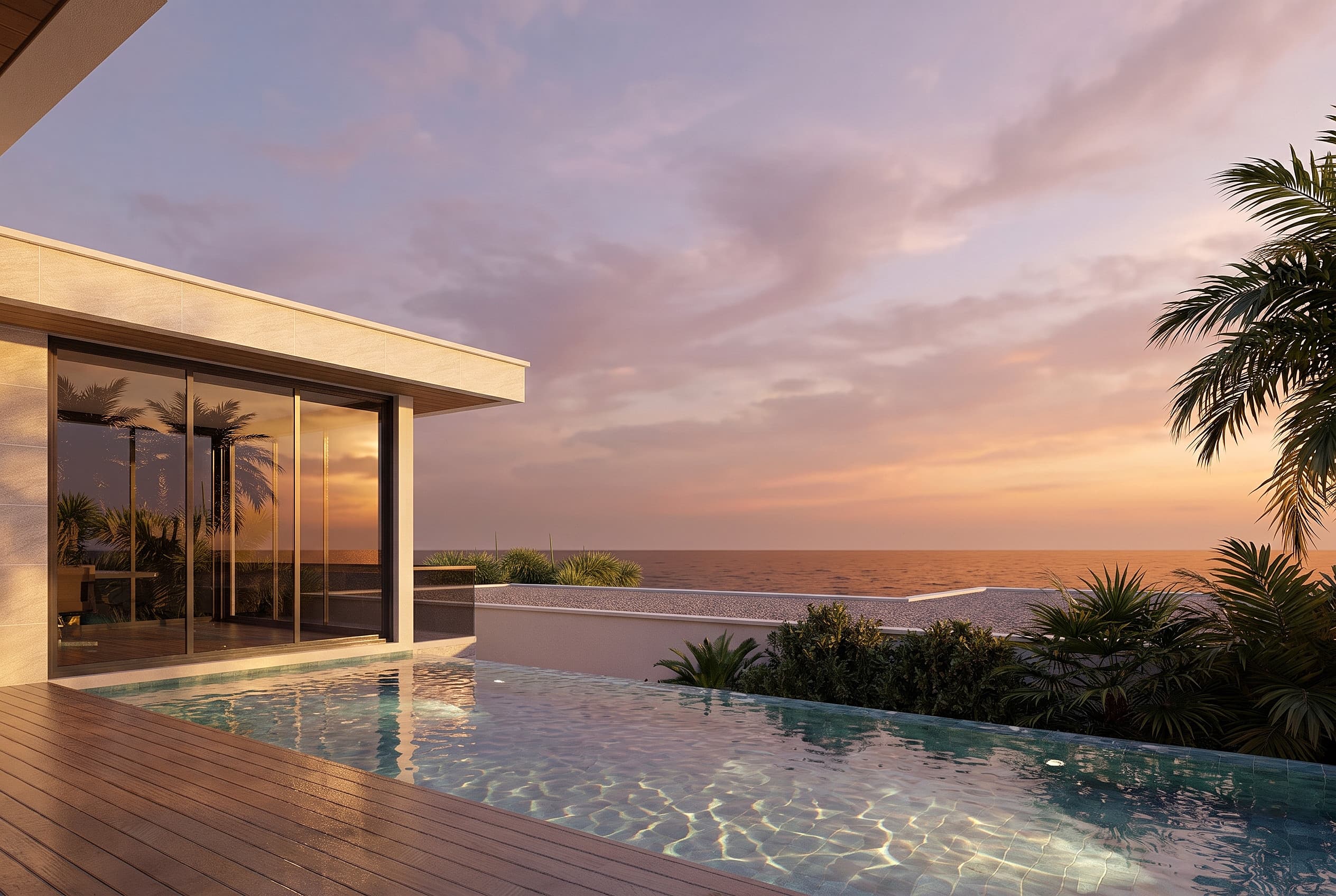 Infinity pool running to the Andaman horizon